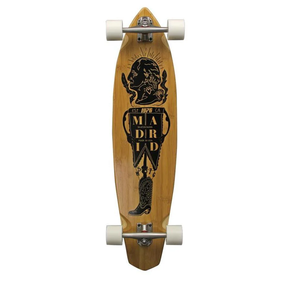Madrid President Dude Bamboo Carving Longboard 38.75" - Image 2