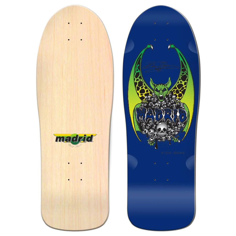 Madrid Retro Beau Brown in Blue 31" Old School Longboard - Image 2