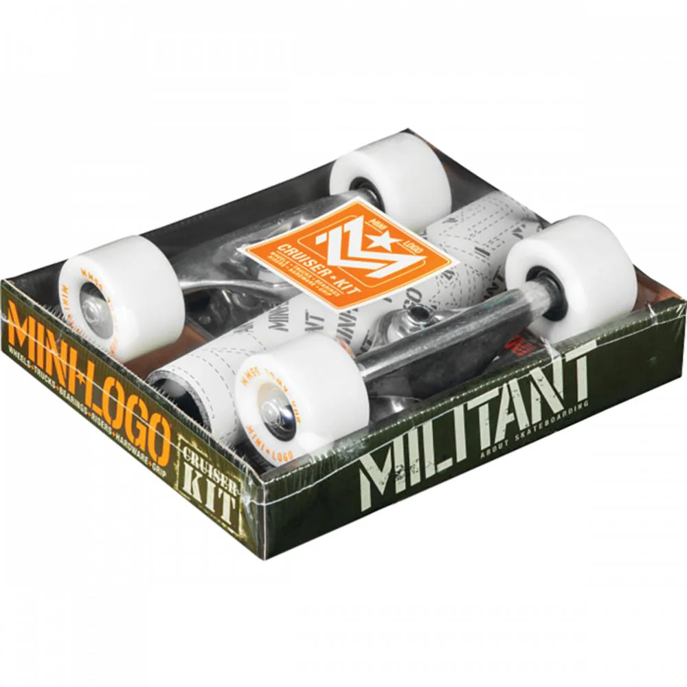 Mini Logo Skateboard 8.0" Combo Kit 55mm AWOL White Wheels