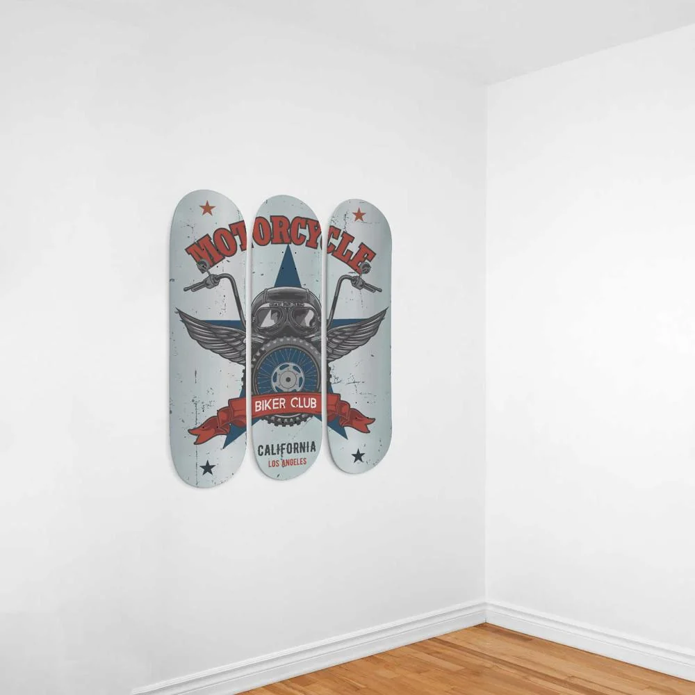 Motorcycle Biker Club Skateboard Wall Art - Image 3