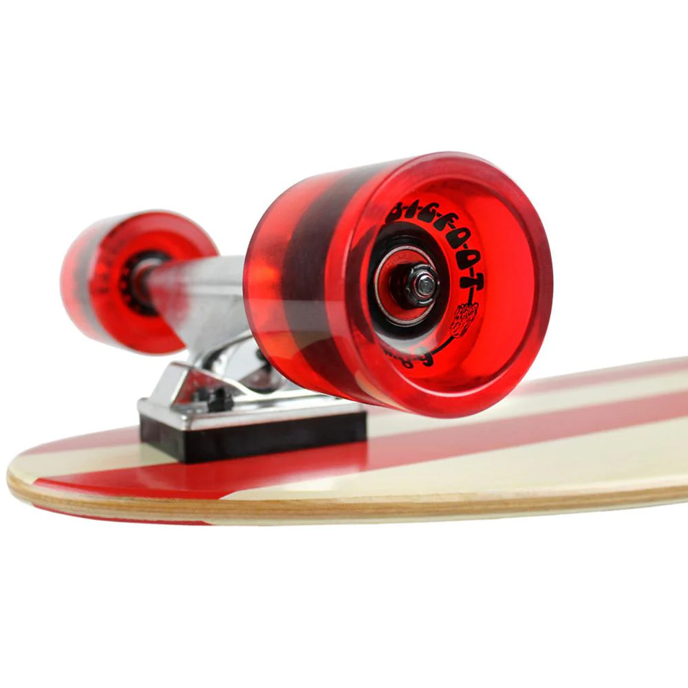 Paradise Red Pinstripe 44" Kicktail Longboard - Image 5
