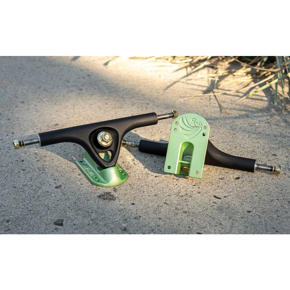 Paris V3 180mm 50° Mix-Ups Black/Green Longboard Trucks | set of 2 - Image 2