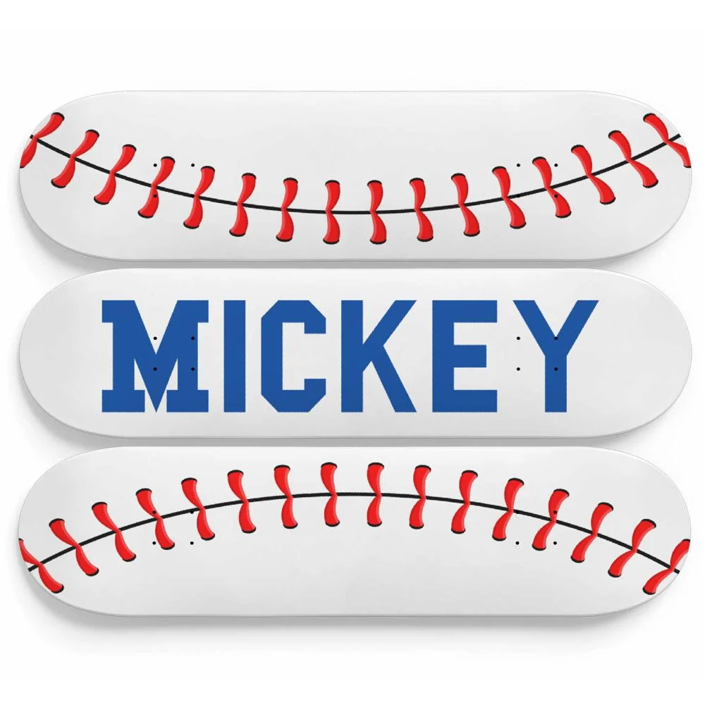 Personalized Baseball with Name Skateboard Wall Art - Image 2