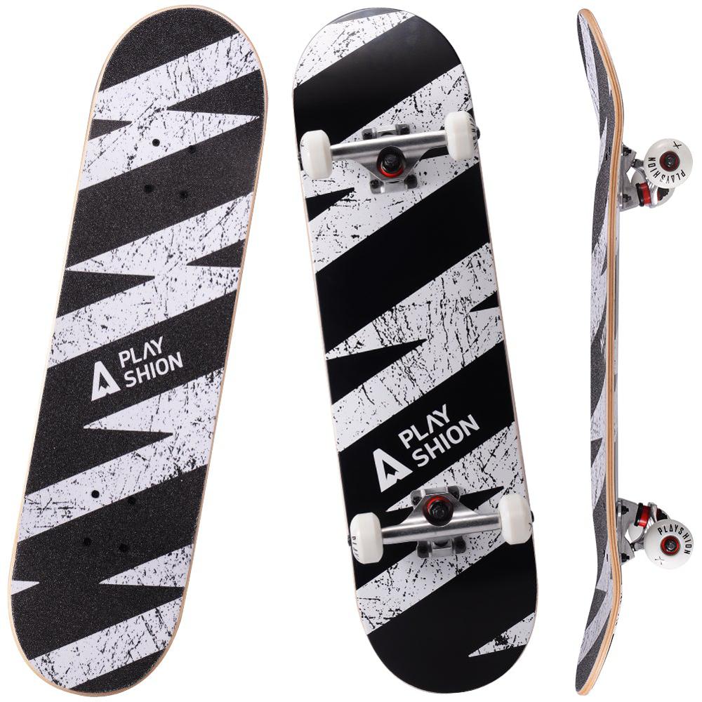 Playshion Black  31 Inch Trick Skateboard for Kids