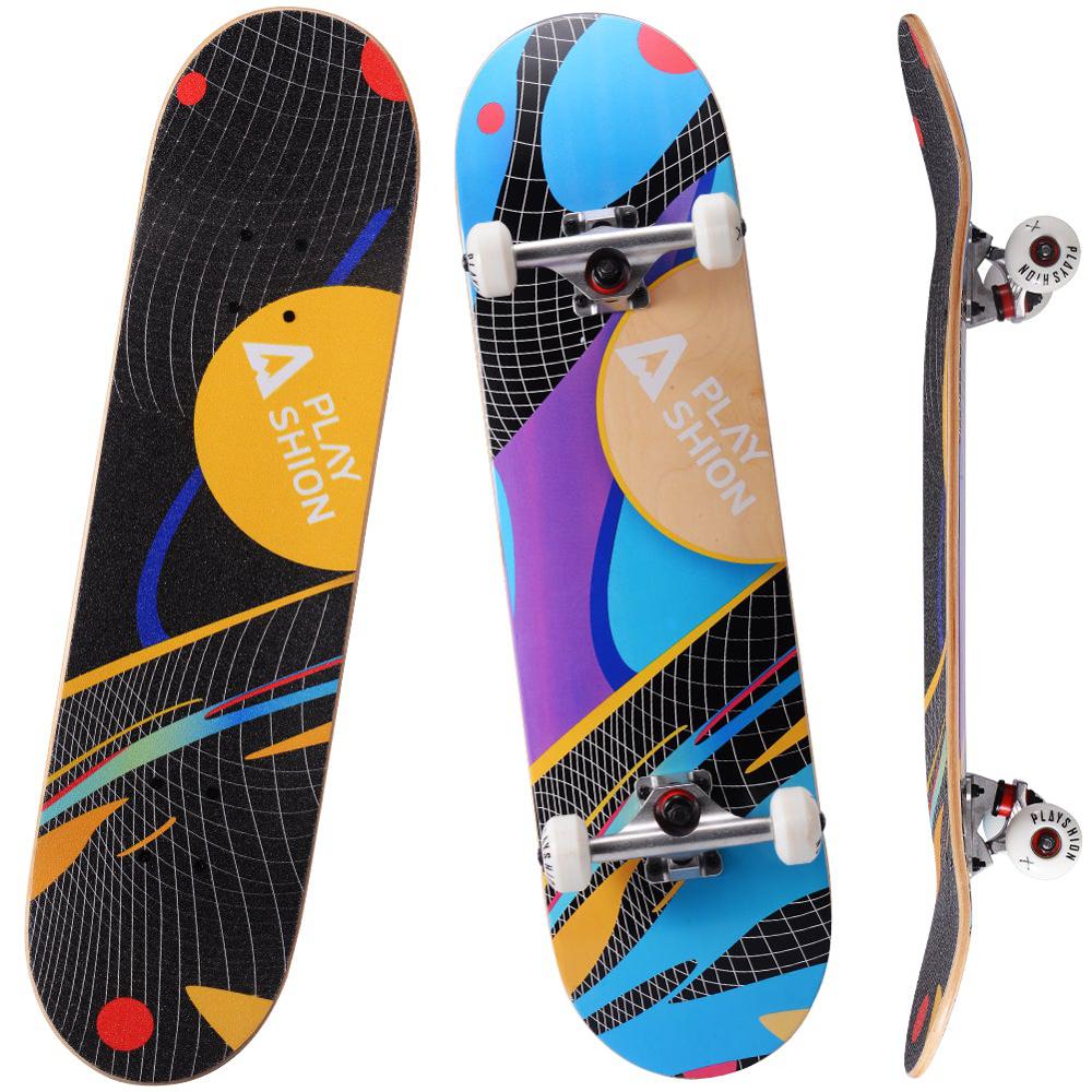 Playshion Nets 31 Inch Trick Skateboard for Kids
