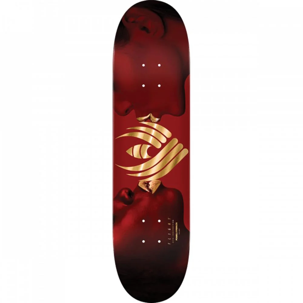 Powell Peralta Kiss 8.75" Burgundy/Gold Foil Flight Skateboard Deck