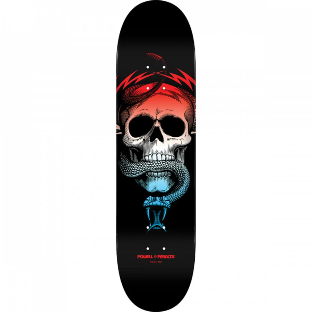 Powell Peralta Mcgill Skull/Snake Fade 8.0" Black/Red/Blue Skateboard Deck