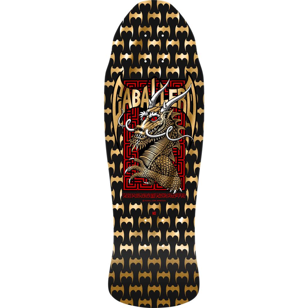 Powell Peralta Steve Caballero Street Reissue 9.625″ Skateboard Deck  - Black/Gold Foil