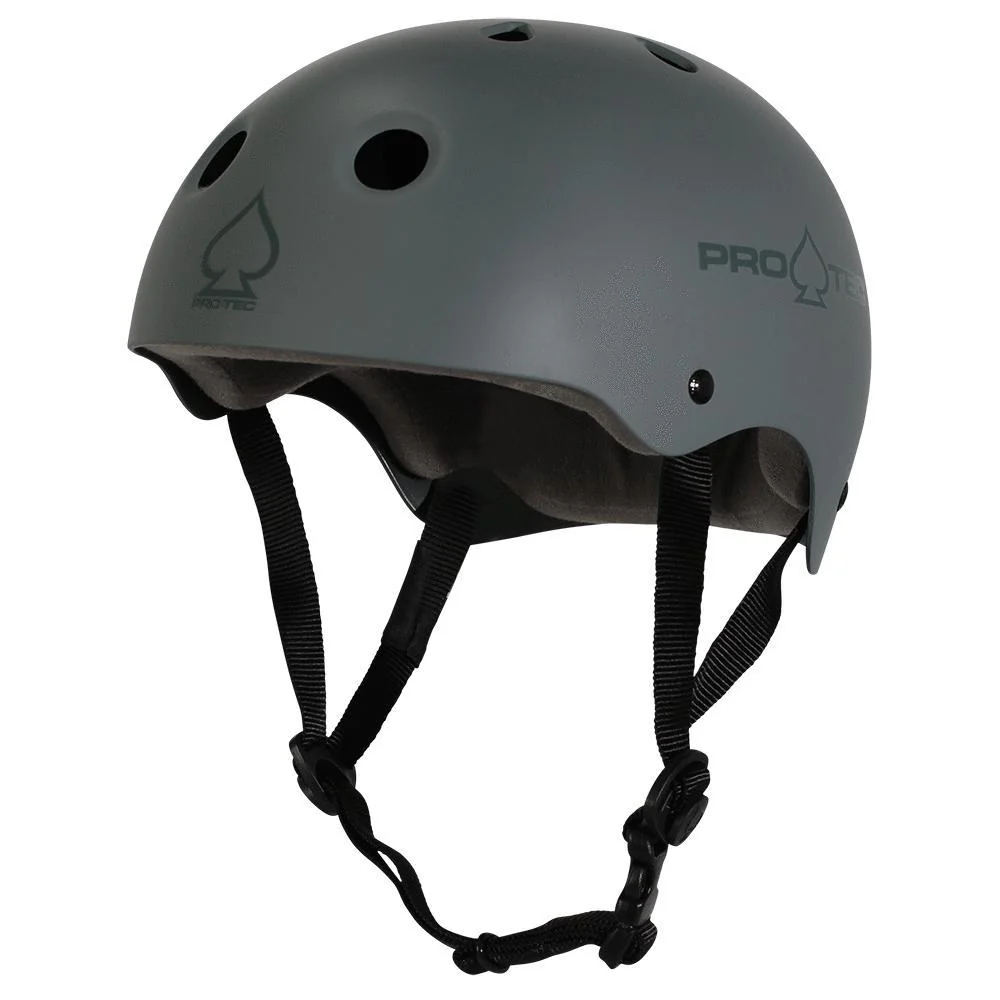 Pro-Tec Classic Matte Gray Longboard Skateboard Helmet - Image 3