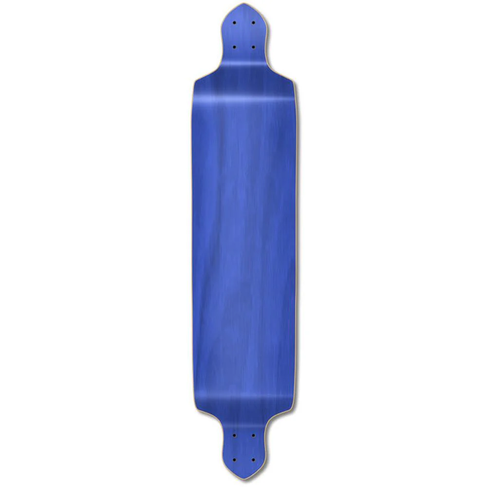 Punked Drop Down Blank Longboard Deck - Stained Blue