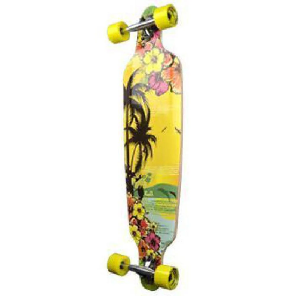 Punked Drop Through 40" Longboard - Tropical Day - Complete - Image 3
