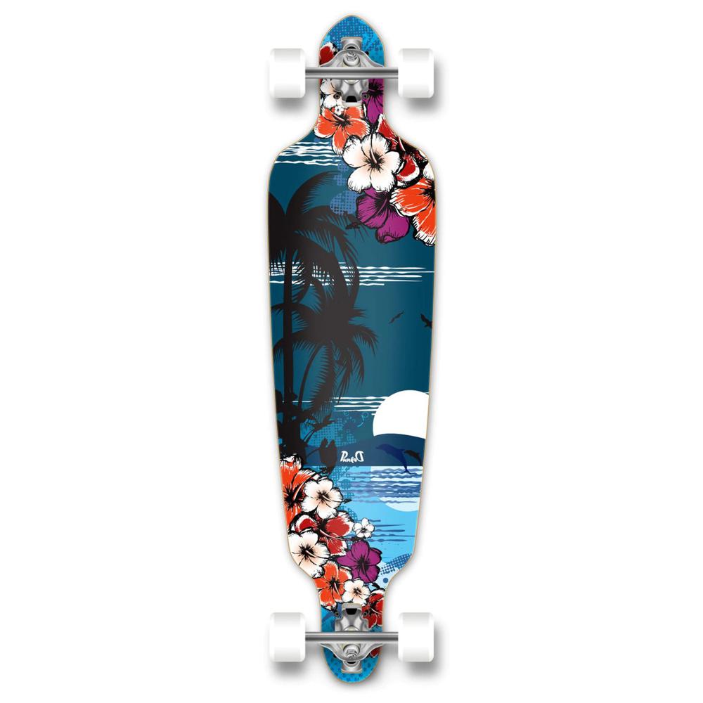 Punked Tropical Night Drop Through 40" Longboard