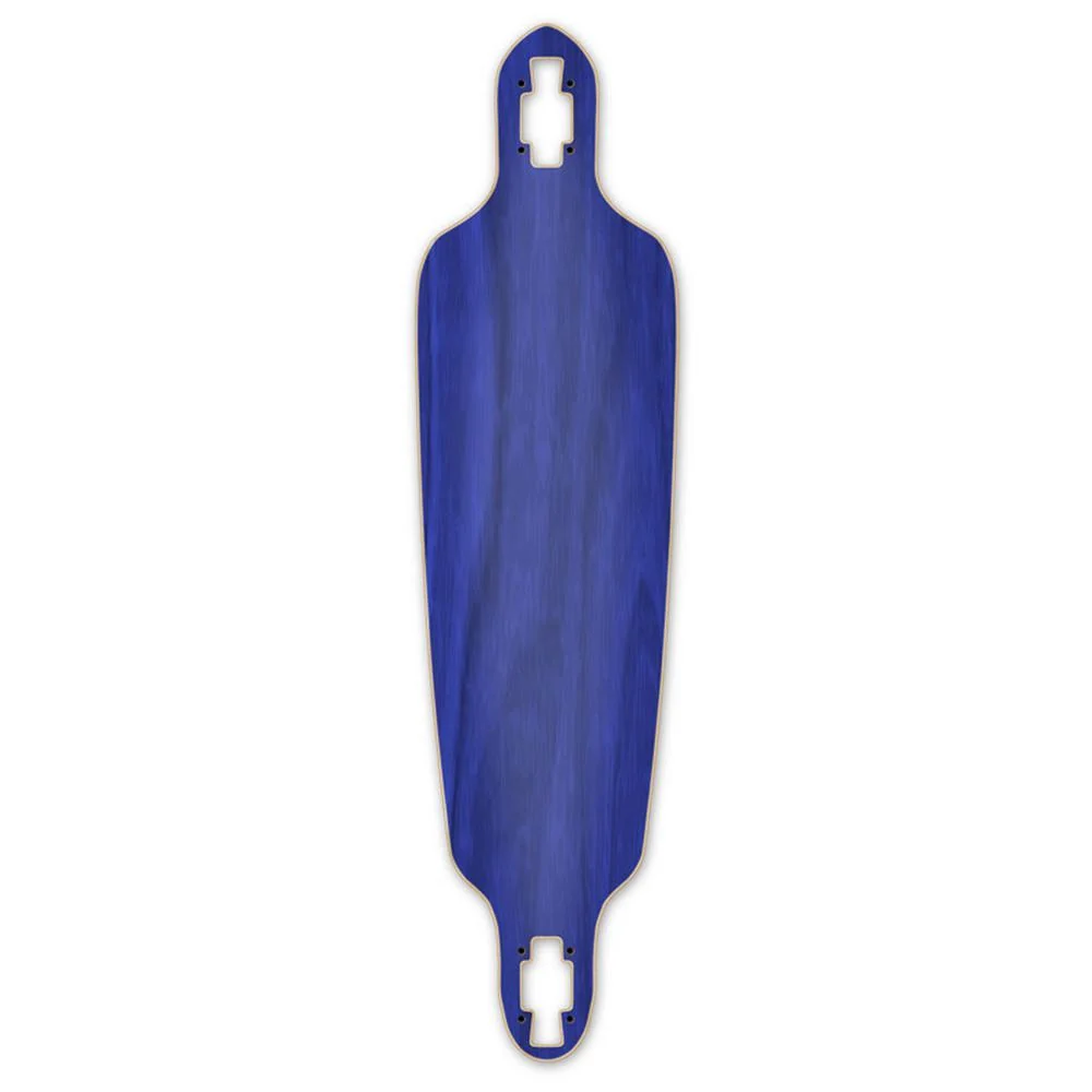 Punked Drop Through Blank Longboard Deck - Stained Blue