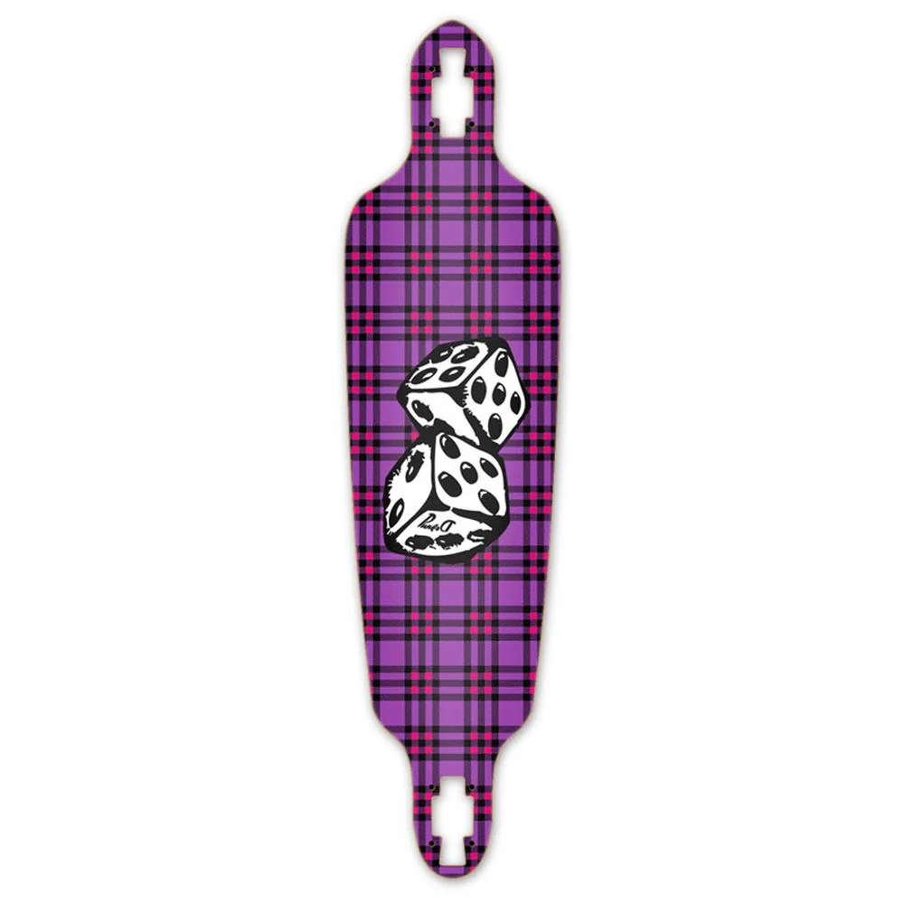Punked Drop Through Dice Longboard Deck