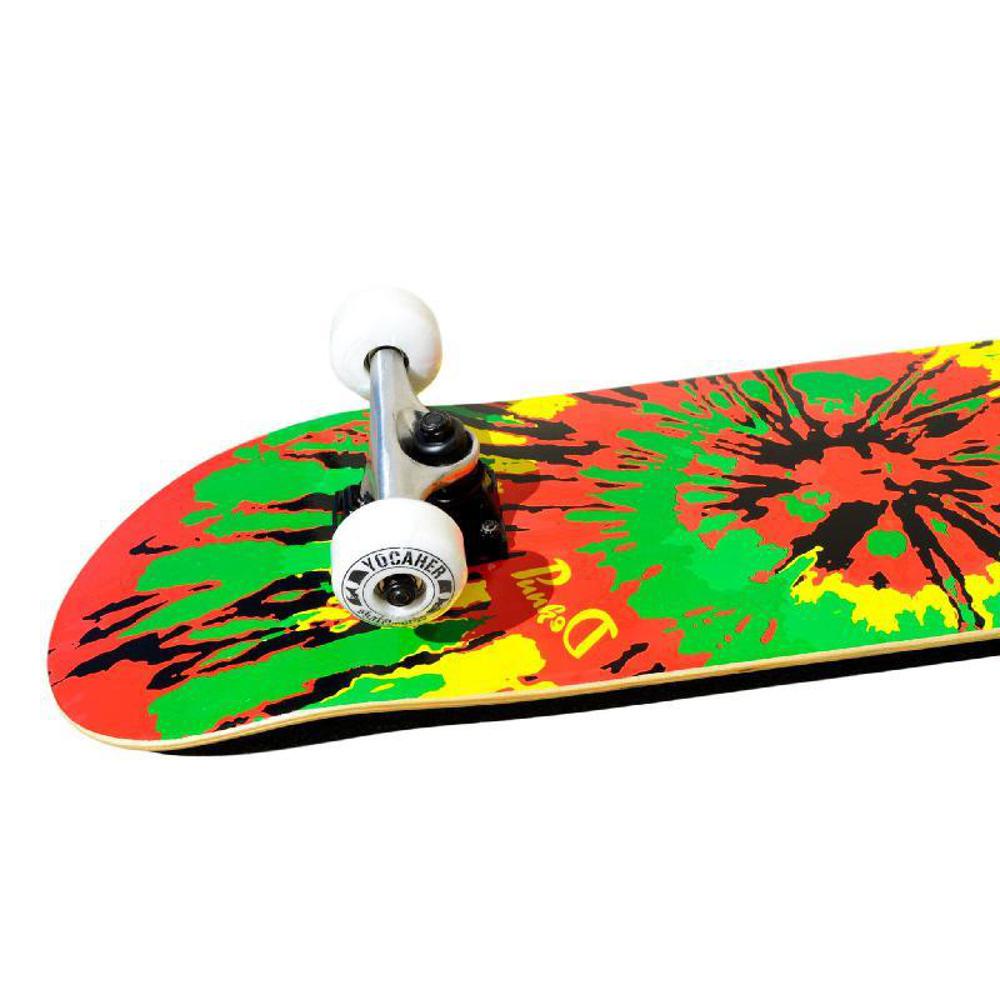 Punked Graphic Complete Skateboard - Tiedye Rasta - Image 4