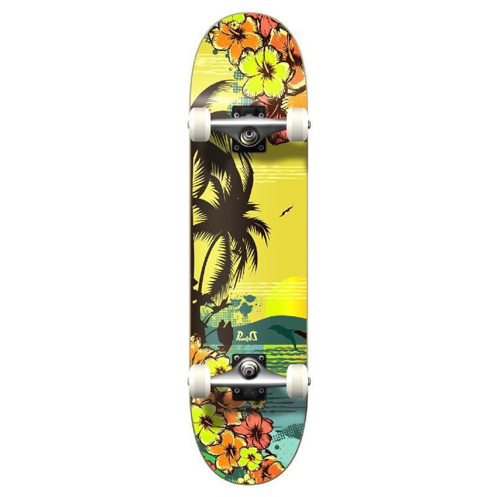 Punked Graphic Tropical Day Complete Skateboard