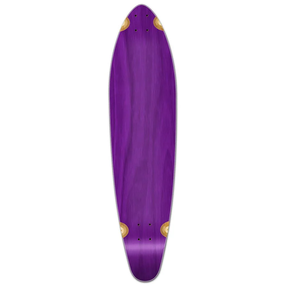 Punked Kicktail Blank Longboard Deck - Stained Purple