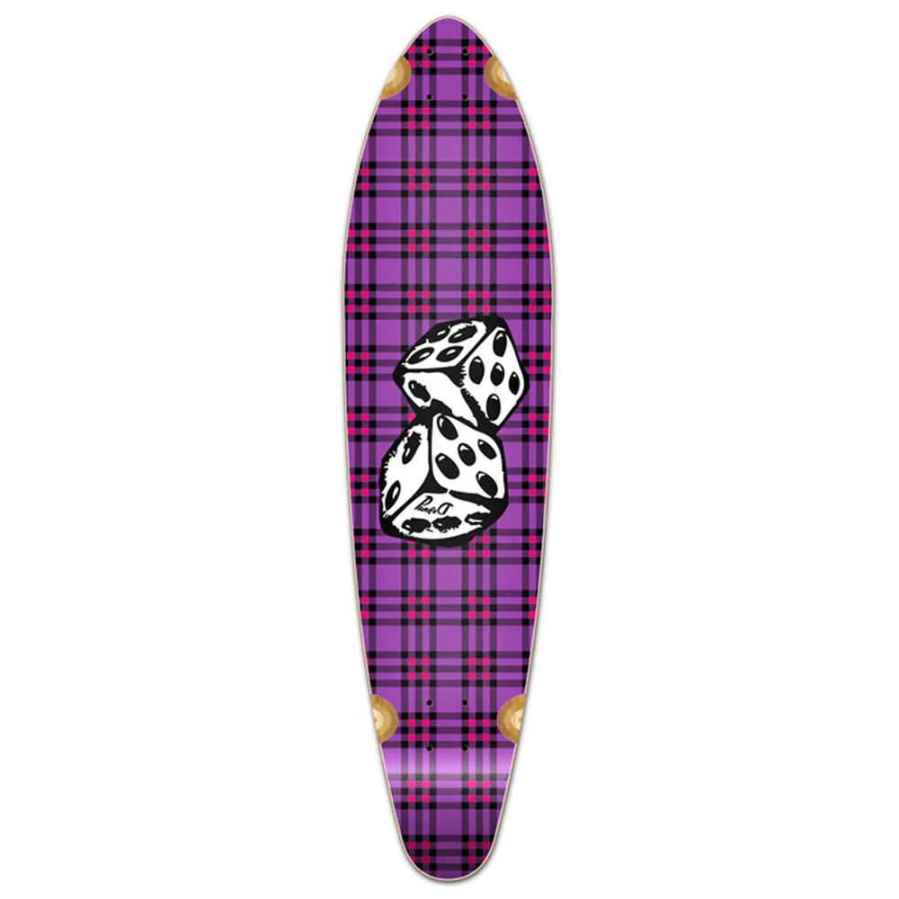 Punked Kicktail Dice Longboard Deck