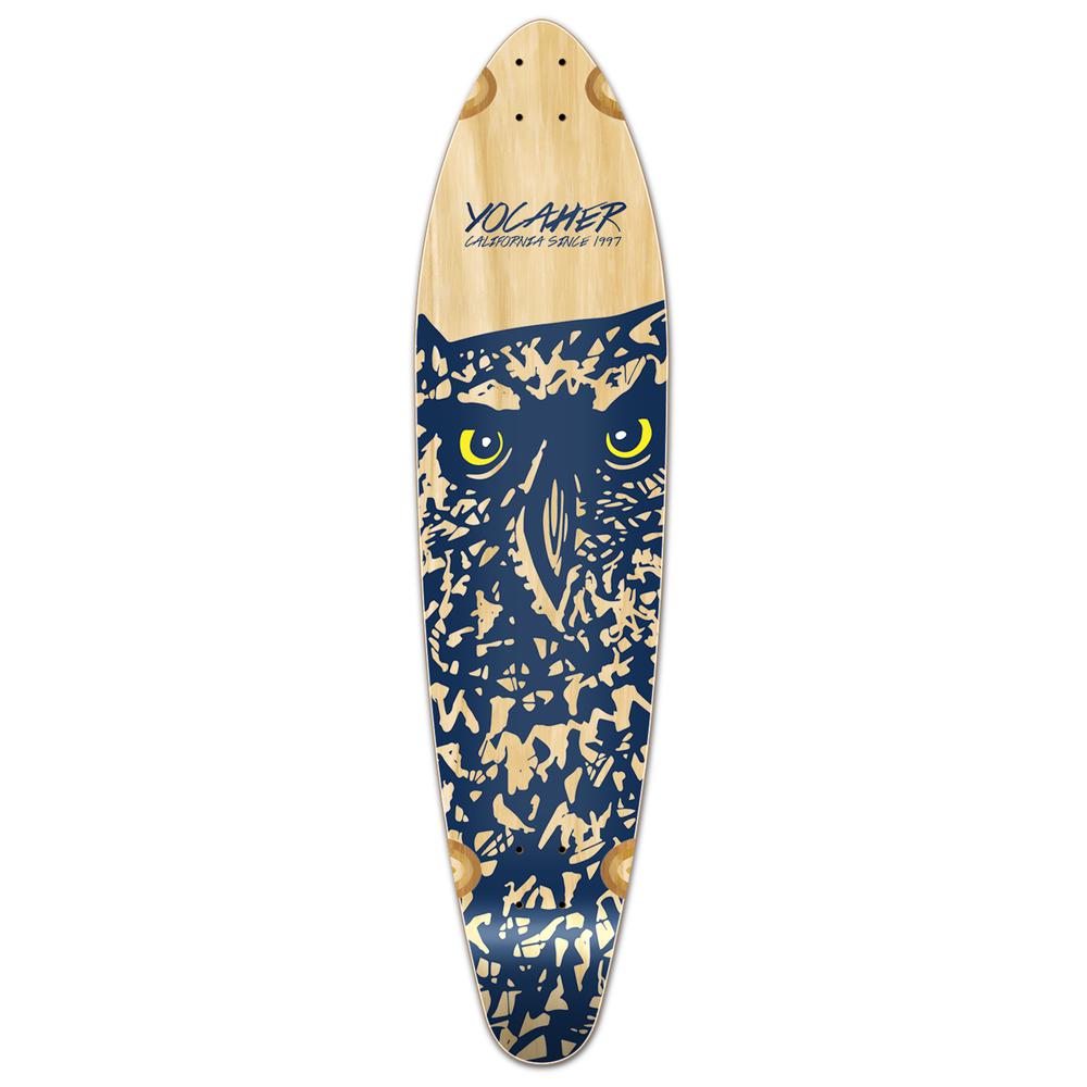 Punked Kicktail Longboard Deck - Spirit Animal OWL
