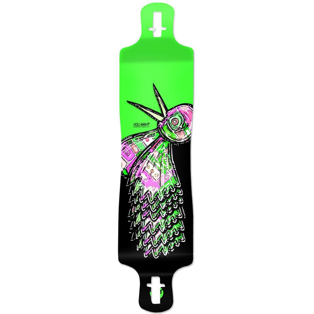 Punked Lowrider Longboard Deck - The Bird Green