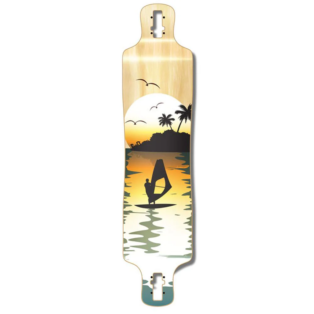 Punked Lowrider Surfer Natural Longboard Deck