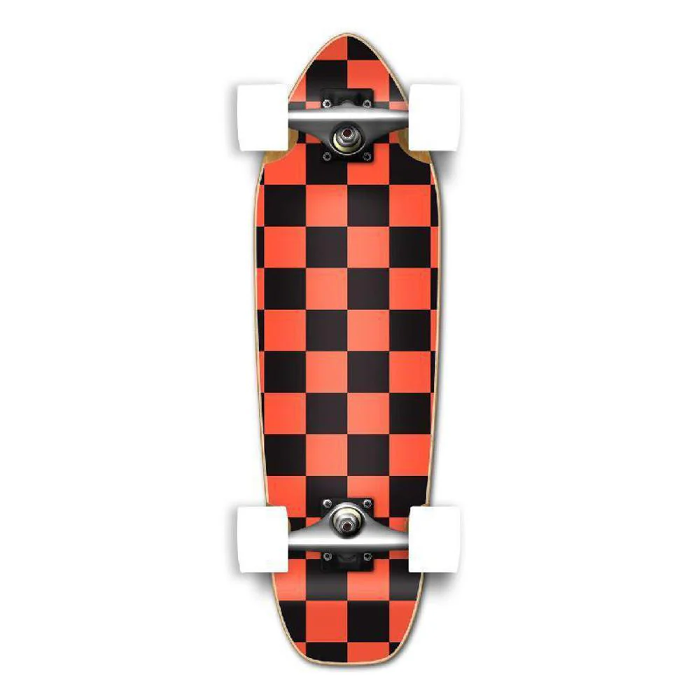 Punked Mini Cruiser Complete - Checker Orange
