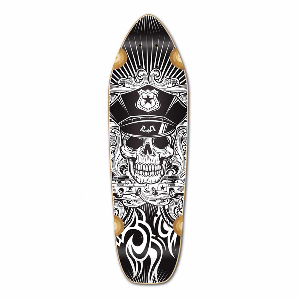 Punked Mini Cruiser Skull Cop Deck