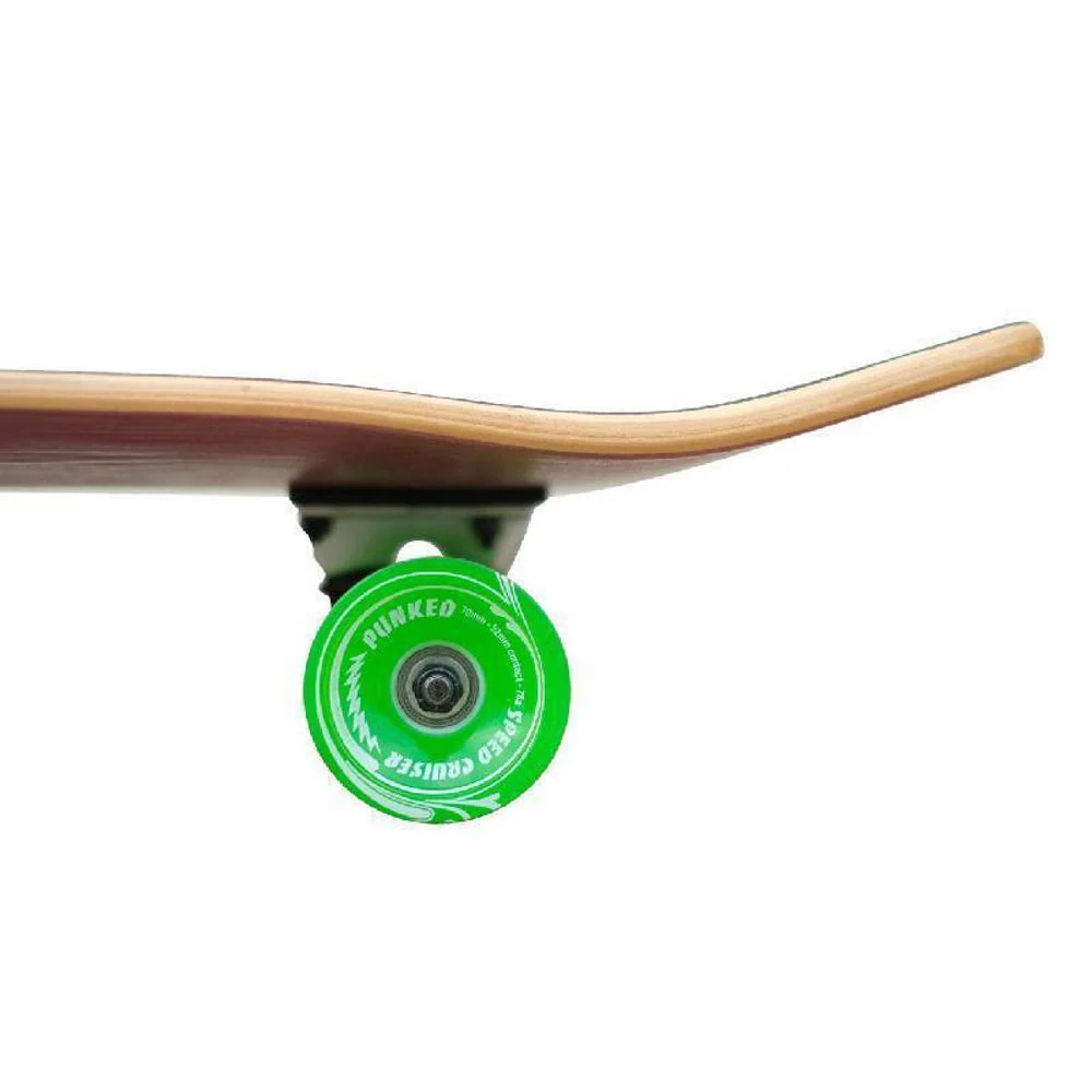 Punked Checker Purple 33" Old School Longboard - Image 4