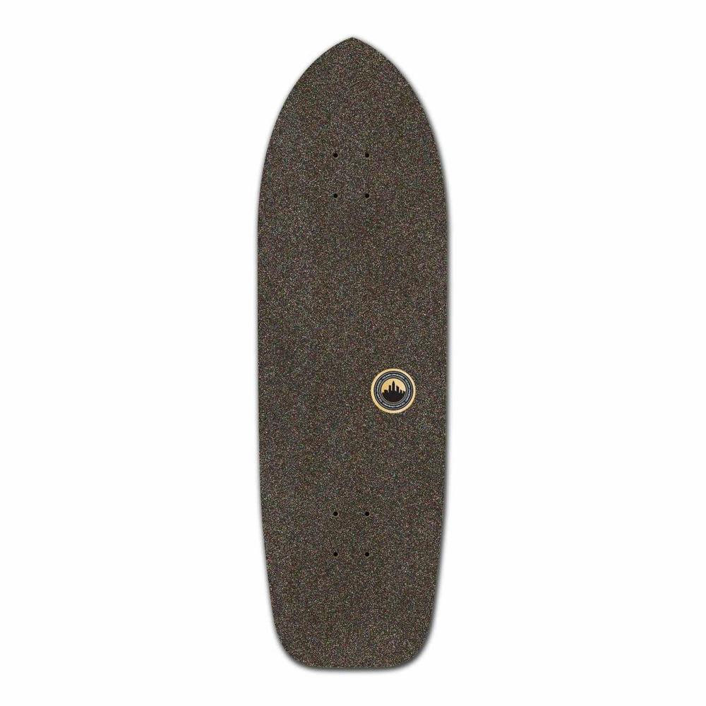 Punked Old School Longboard Deck - Checker Silver - Image 2