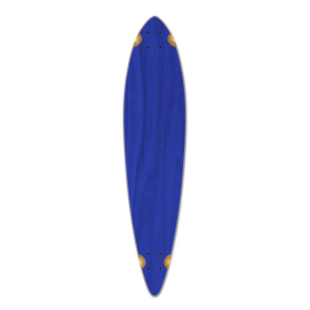 Punked Pintail Blank Longboard Deck - Stained Blue