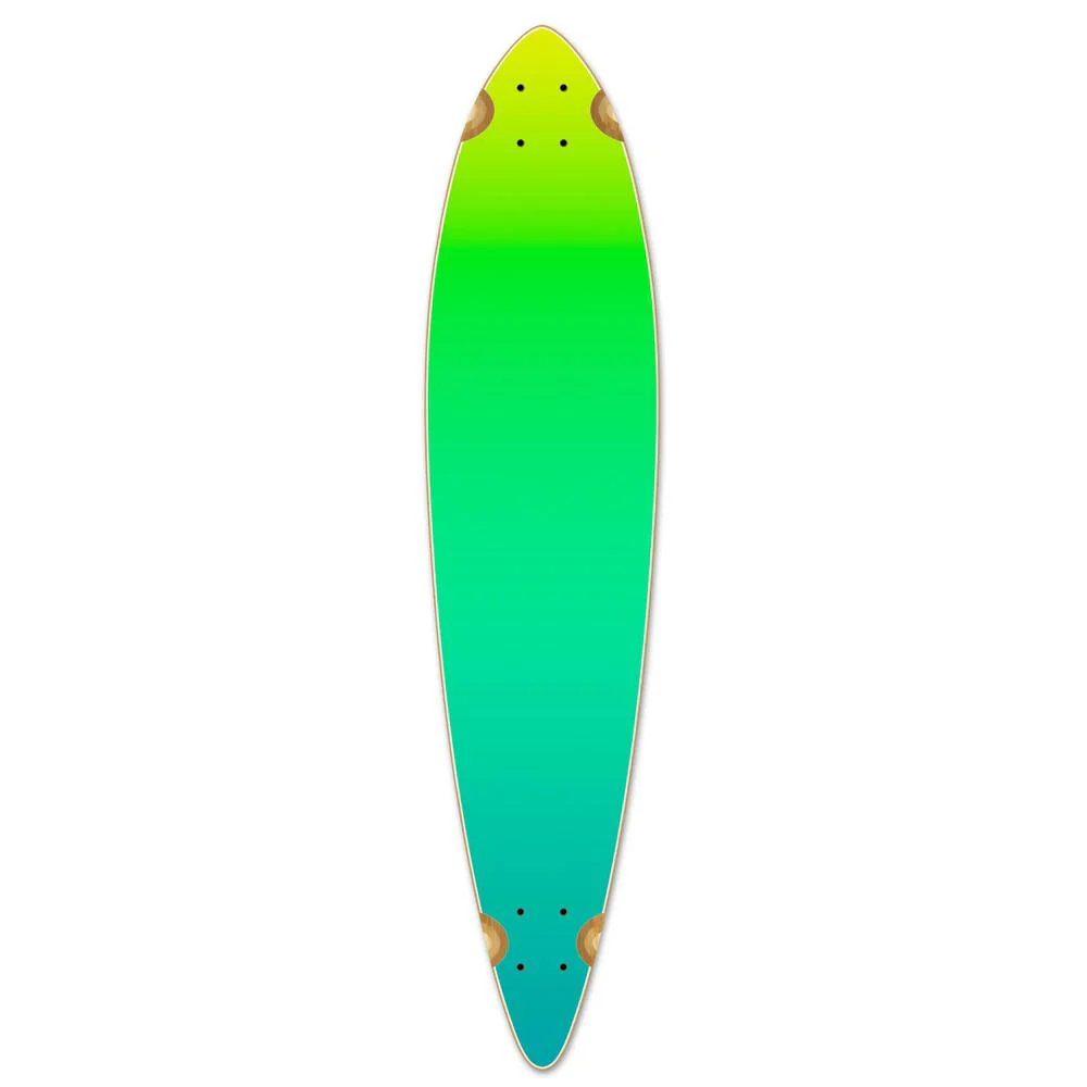 Punked Pintail Longboard Deck - Gradient Green