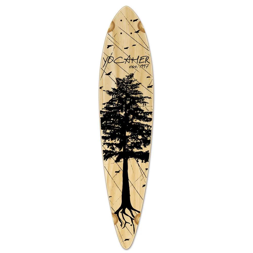 Punked Pintail Longboard Deck - In the Pines : Natural