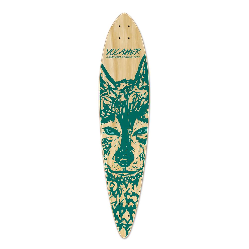 Punked Pintail Longboard Deck - Spirit Animal WOLF