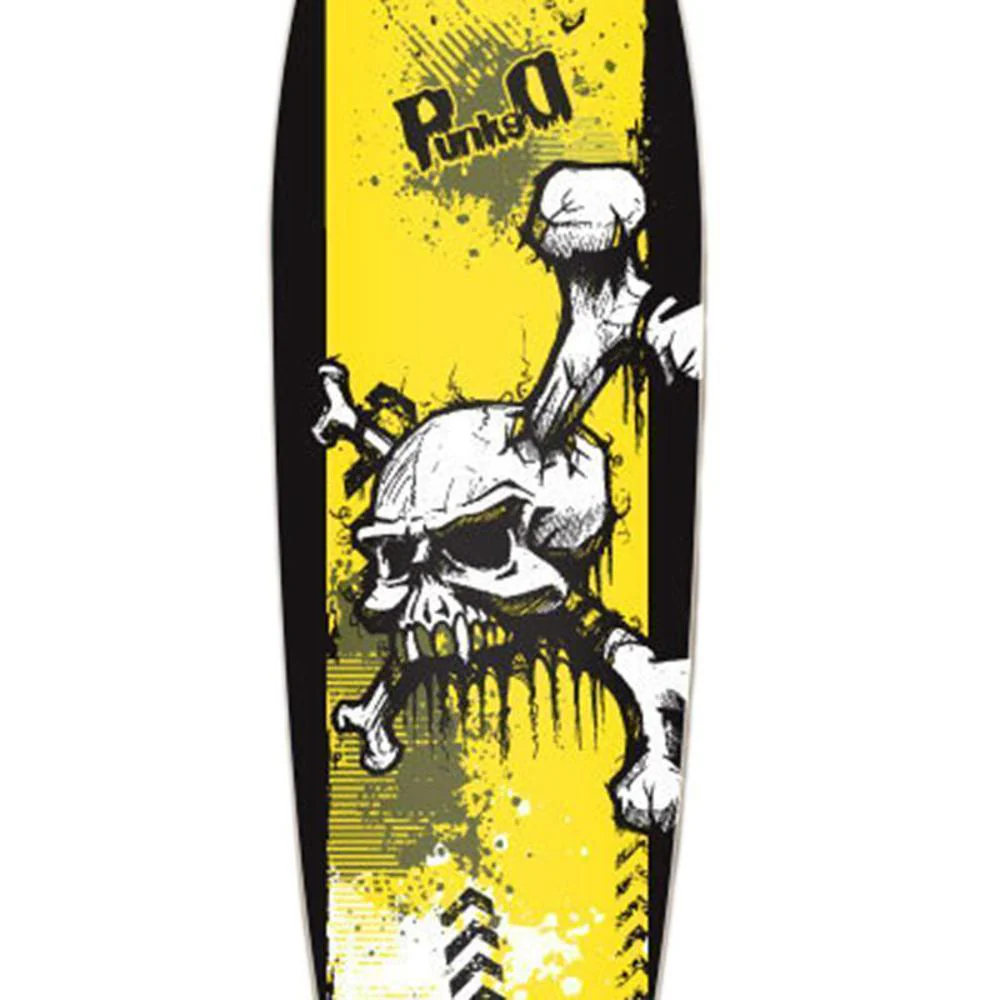 Punked Skull Kicktail Longboard 40 inch - Complete - Image 3