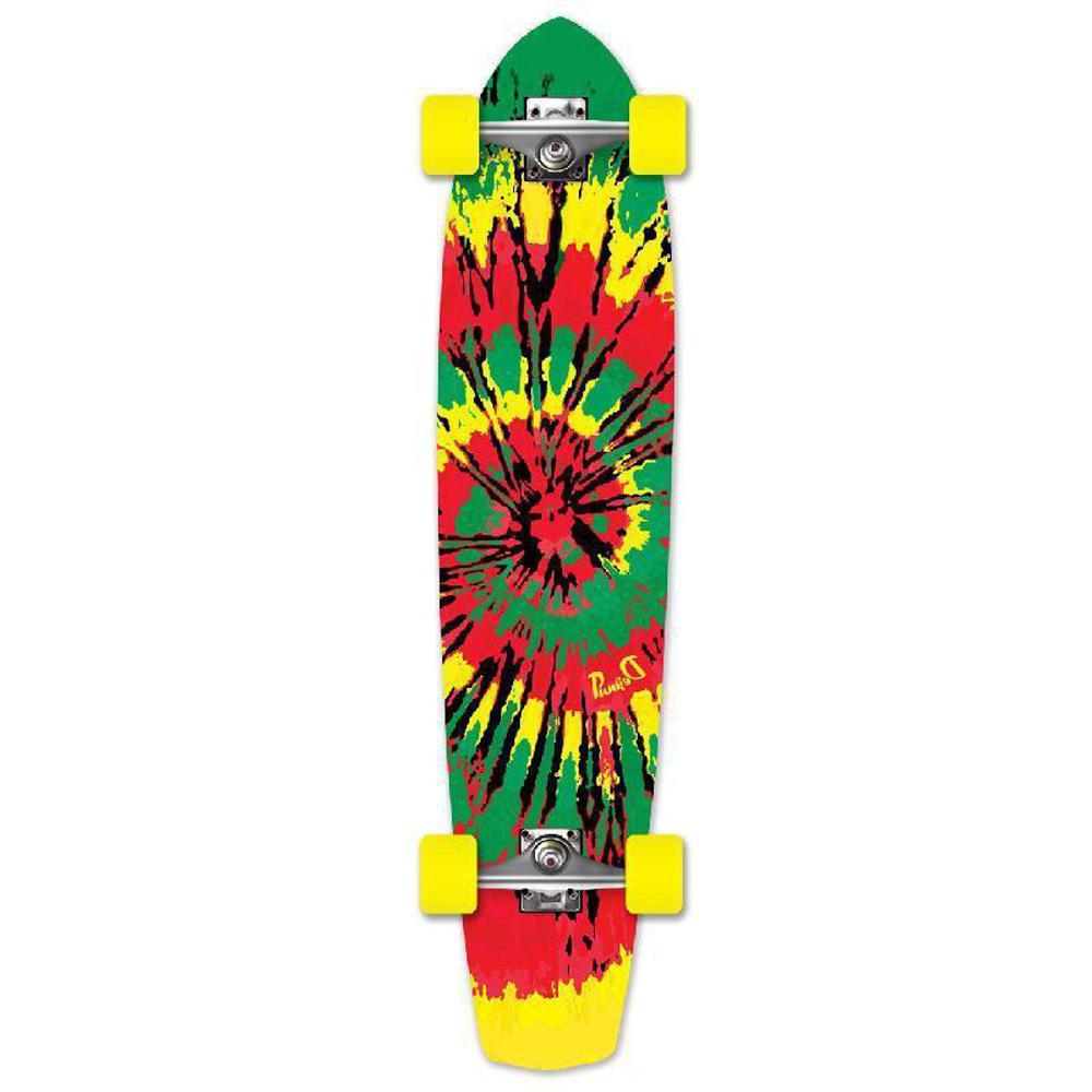 Punked Tiedye Rasta Slimkick Longboard