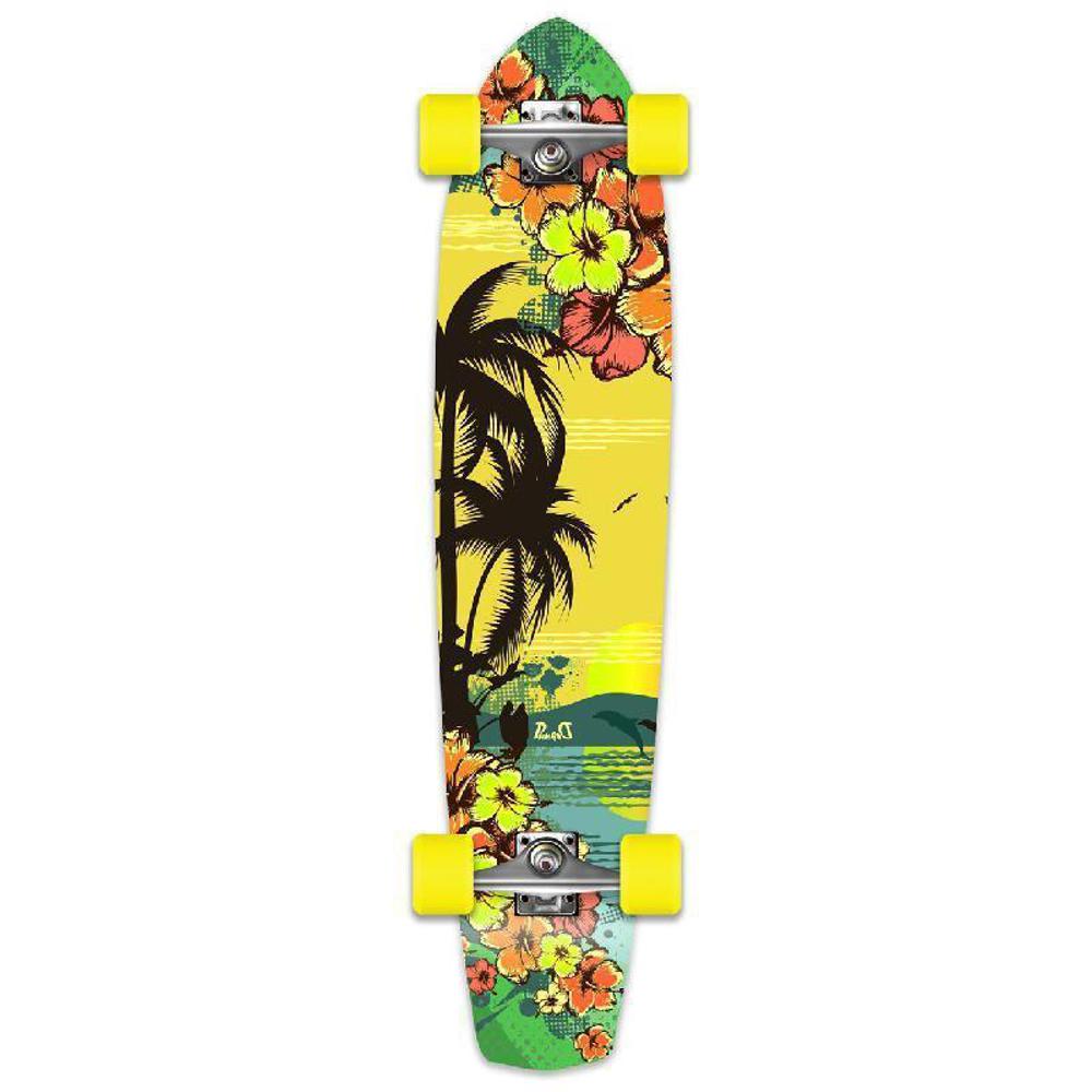 Punked Tropical Day Slimkick Longboard