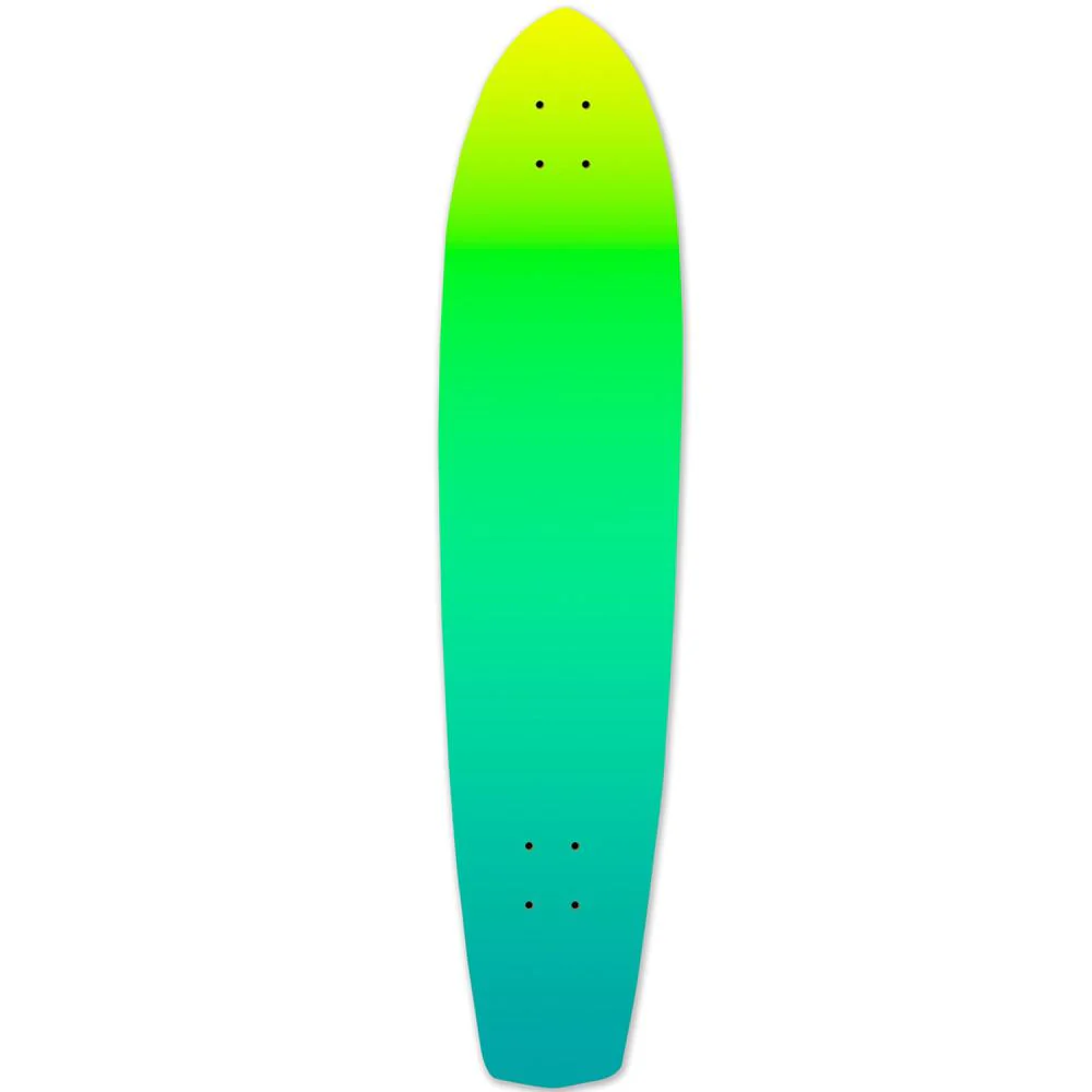 Punked Slimkick Longboard Deck - Gradient Green