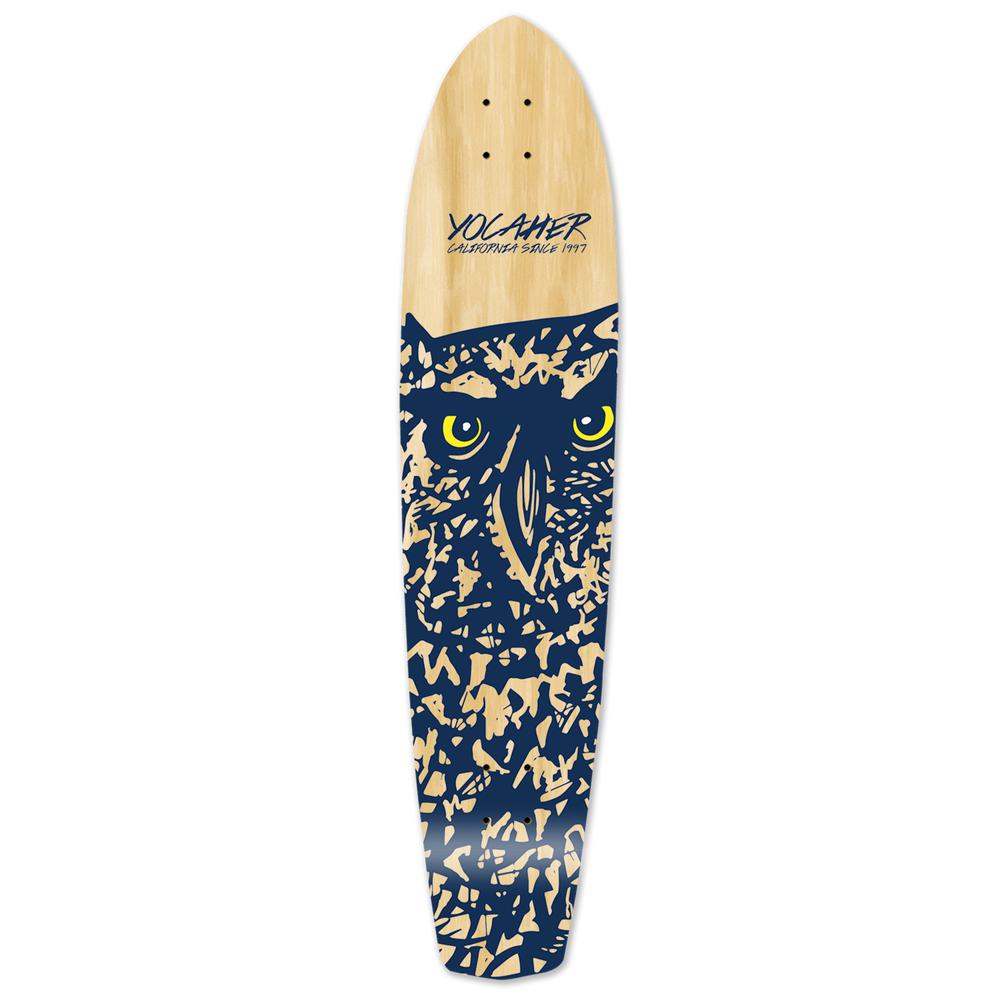 Punked Slimkick Longboard Deck - Spirit Animal OWL
