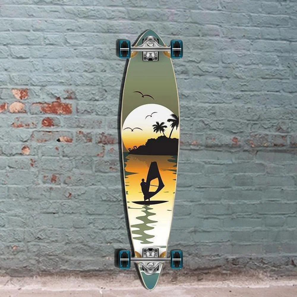 Punked Surfer Pintail Longboard 40" Green - Image 2