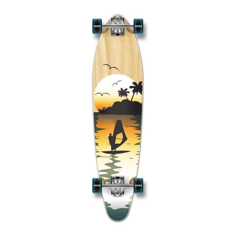 Punked Surfer Sunset Beach Natural Kicktail 40 inches Longboard