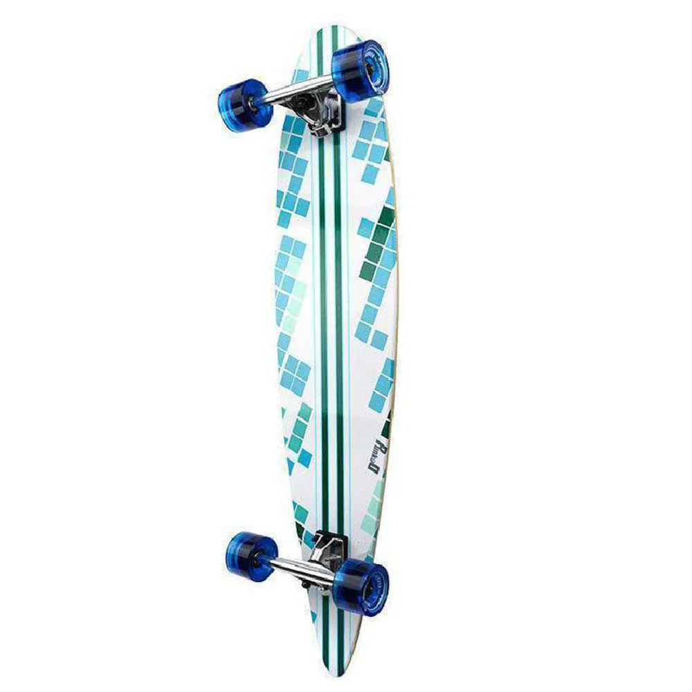 Punked White Digital Wave 40 inch Pintail Longboard - Image 5