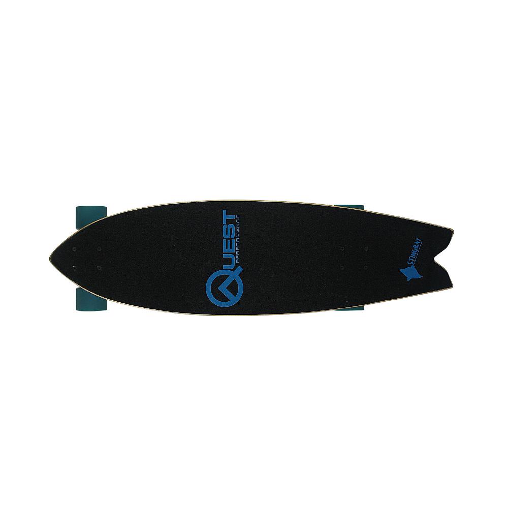 Quest Sting Ray Blue 35" Cruiser Kicktail Board - Image 2