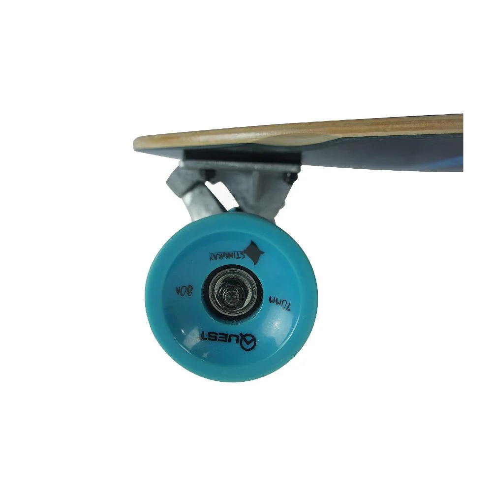 Quest Sting Ray Blue 35" Cruiser Kicktail Board - Image 4