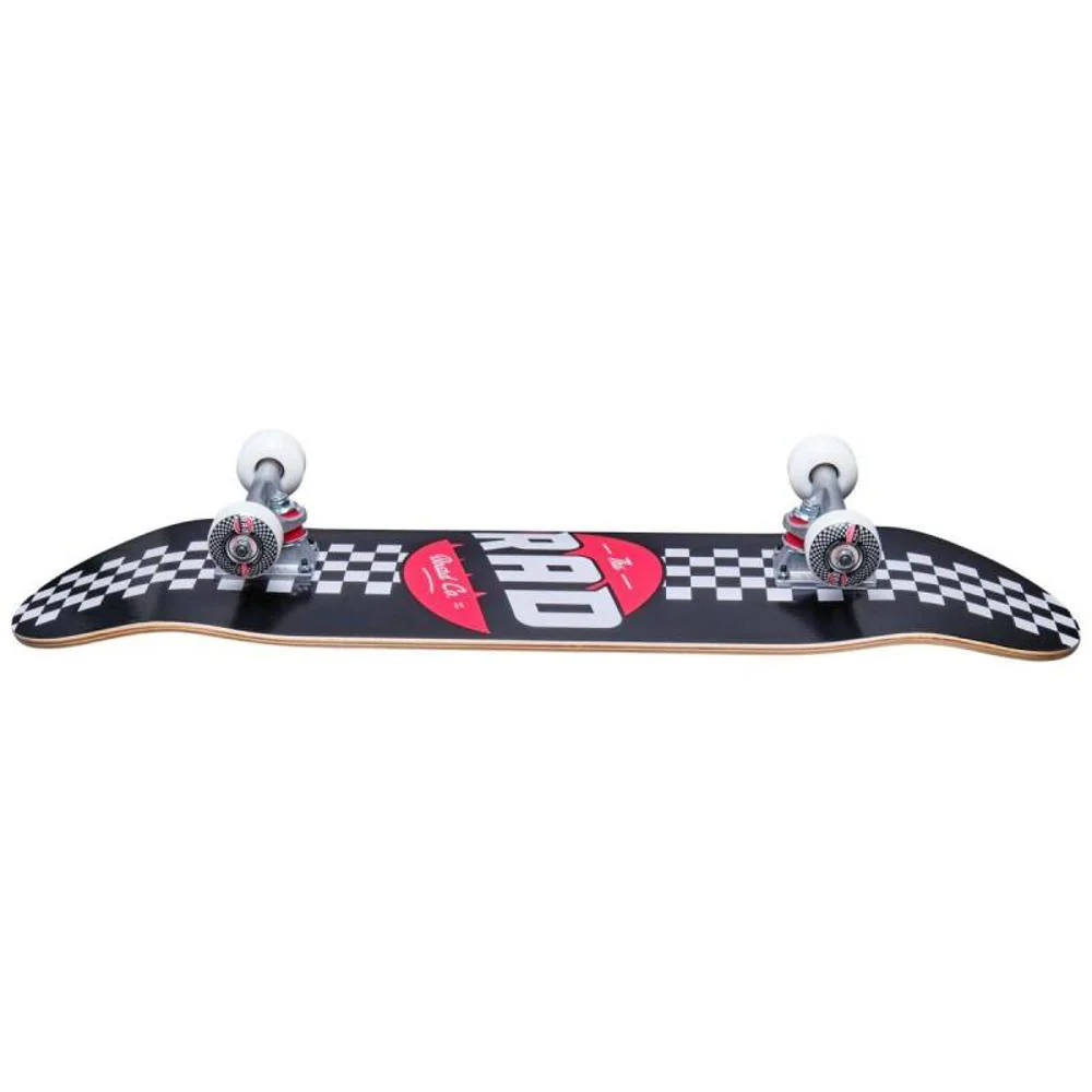 RAD Checker Stripe Black/White 8.0" Complete Skateboard - Image 3