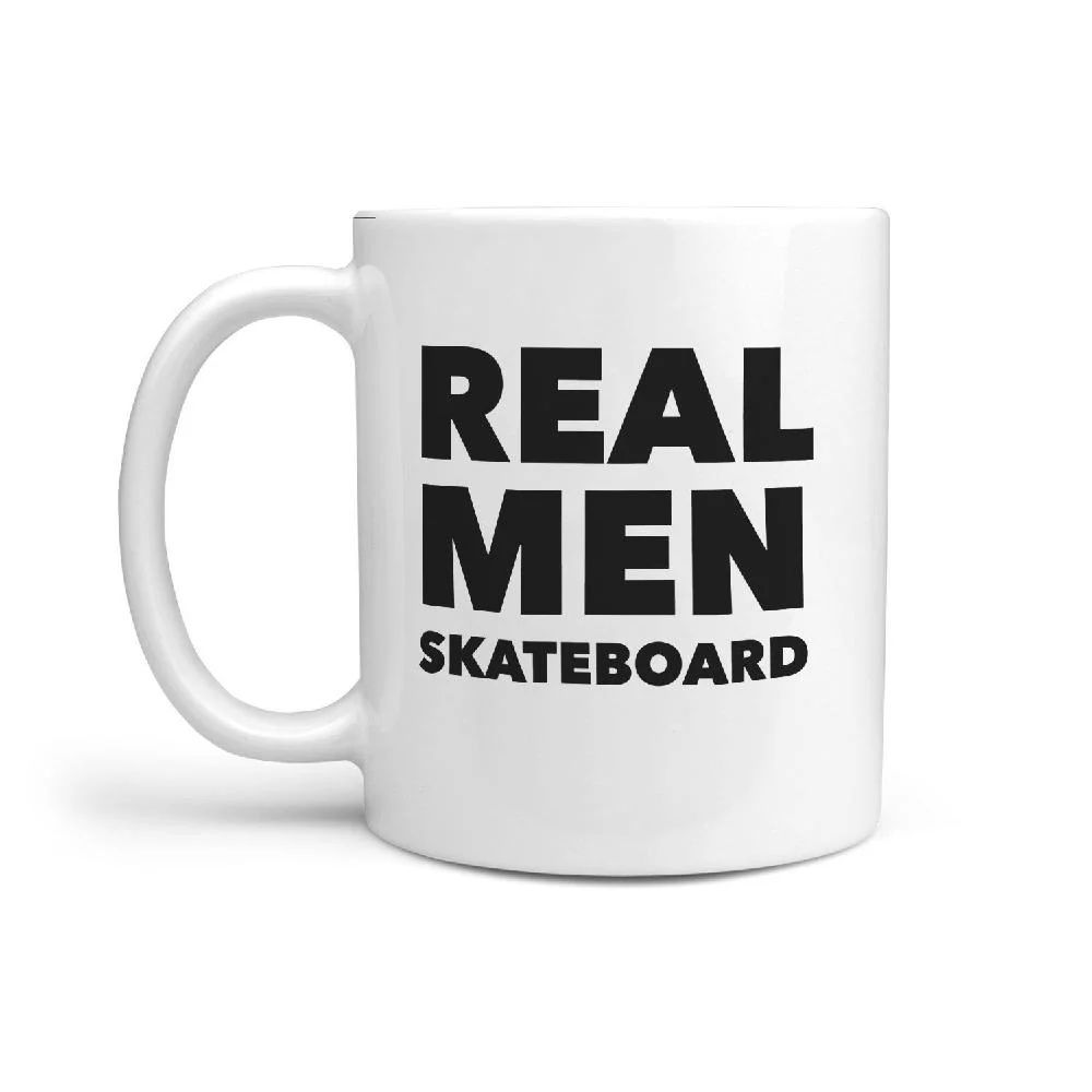 Real Men Skateboard - Gift Idea Coffee Mug - Image 2