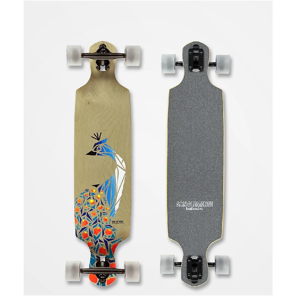 San Clemente Birds Of Paradise Peacock Drop Through 36" longboard - Image 2