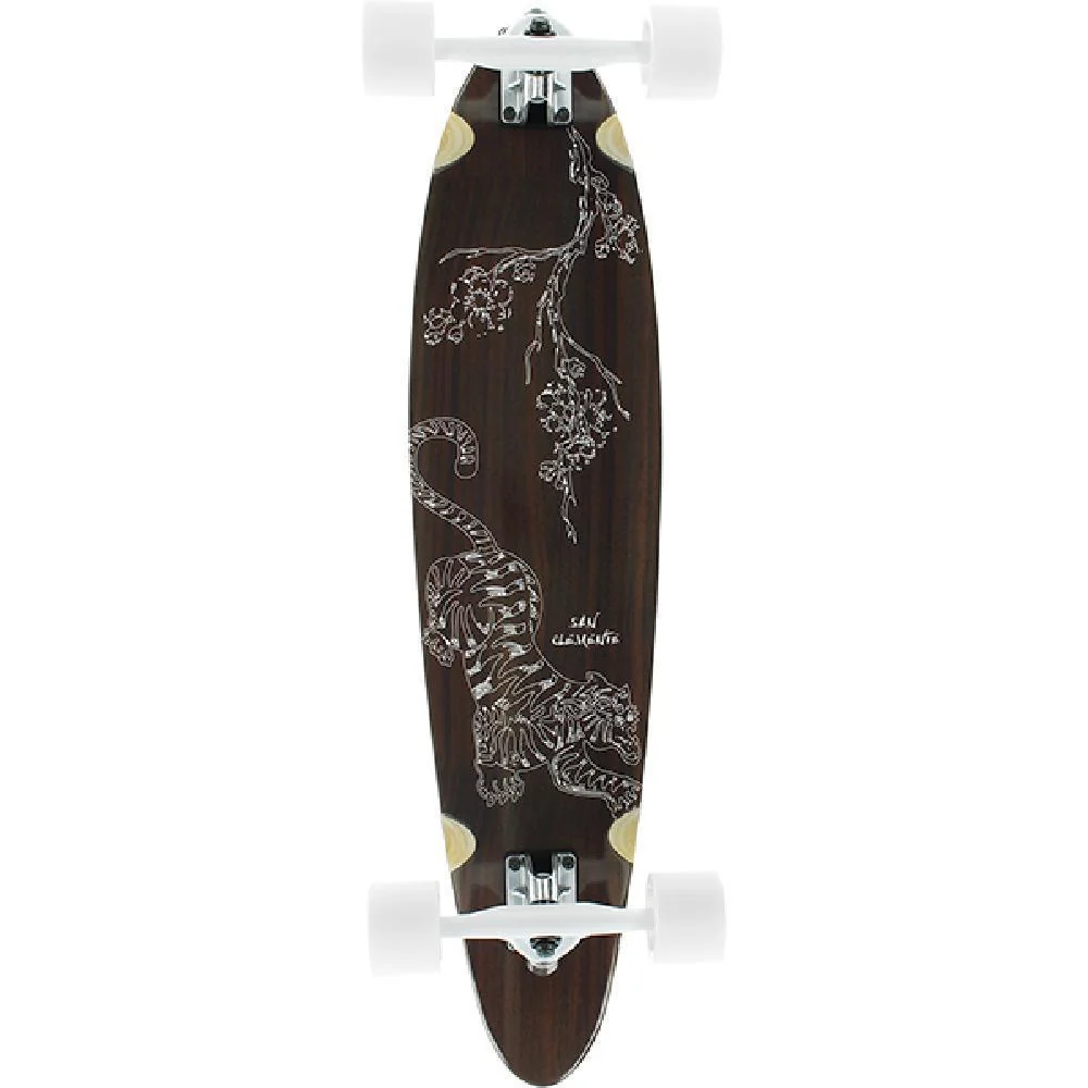 San Clemente Tiger and Lily 34" Pintail Longboard - Image 2