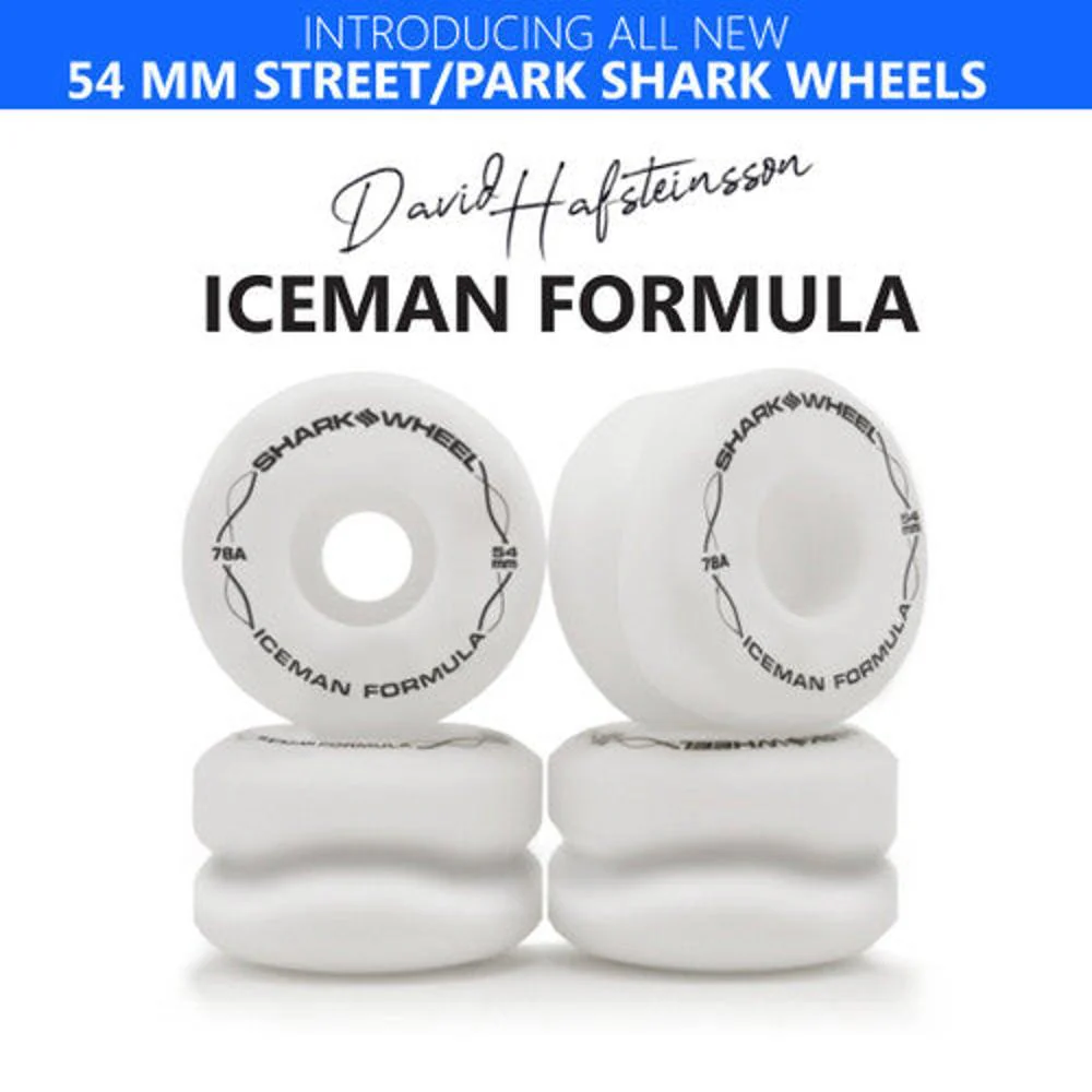 Shark Wheel 54mm/99a Cream - Iceman Formula - Pro Signature Skateboard Wheels - Image 5