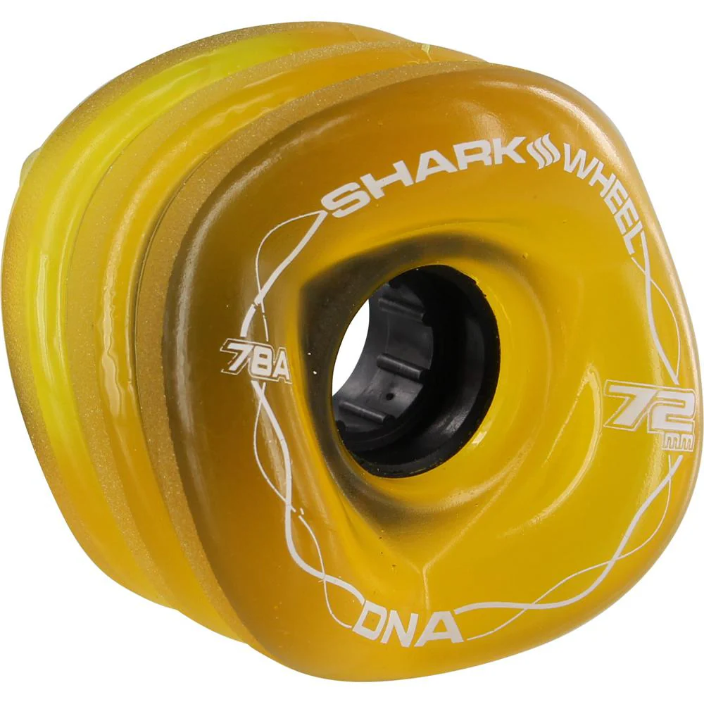 Shark Wheel DNA Transparent Amber 72mm 78a Longboard Wheels - Image 2