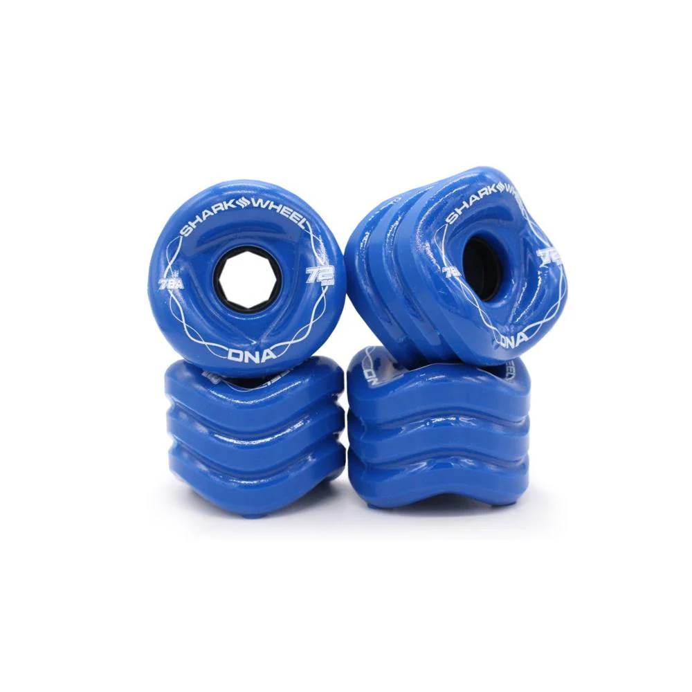 Shark Wheel Ibiza Blue Longboard 72MM, 78A DNA Wheels